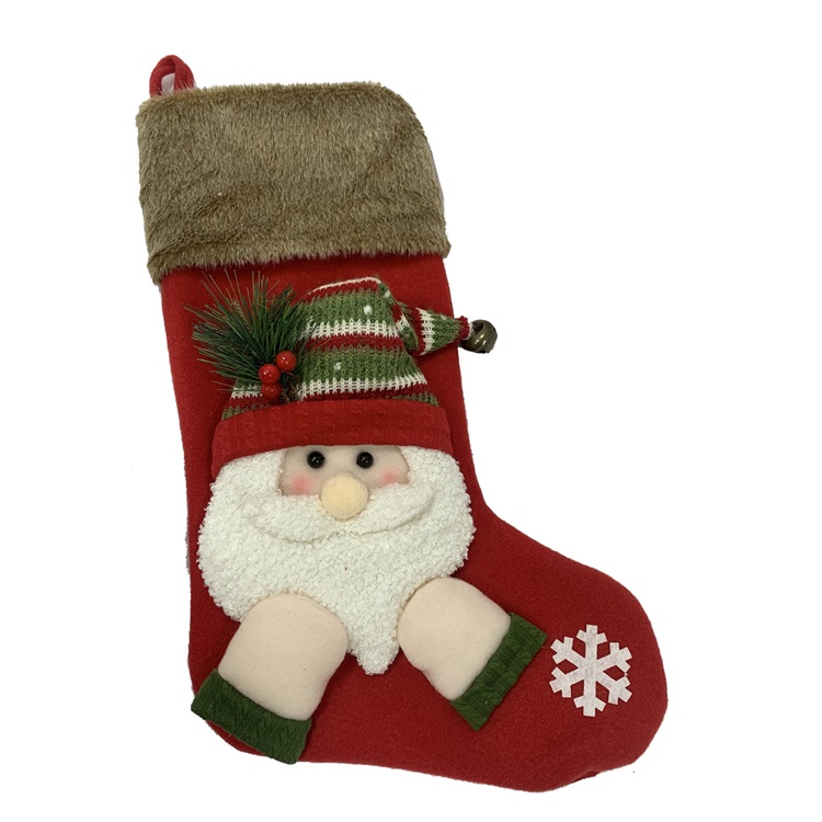 Fabric Christmas Stocking Item JX19-0311A