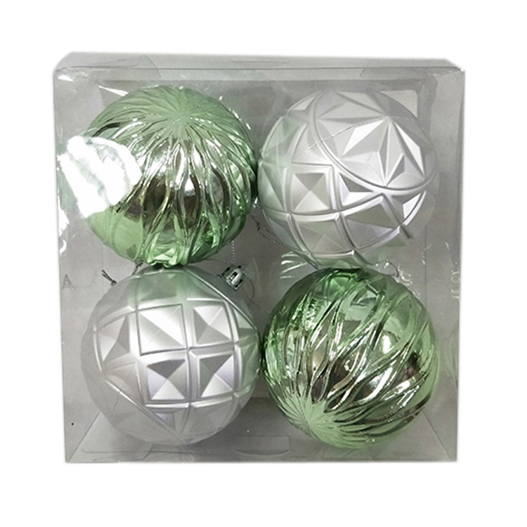 Hanging Electroplating Plastic Ball Set Item LC21-2029S-LGR