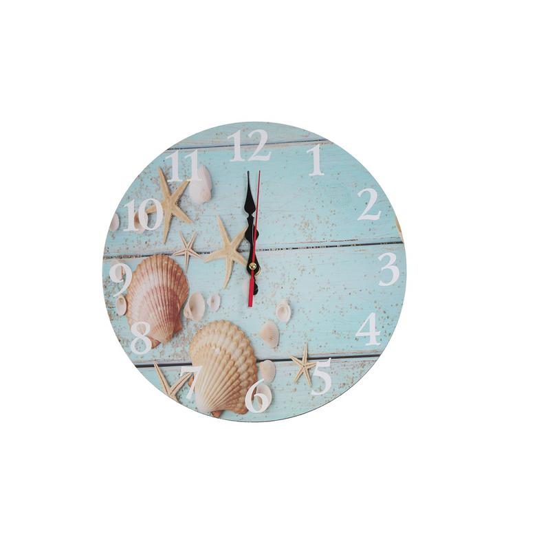 Distress Home Decoration Gift Retro Wooden Wall Clock Sea Series for Living  Item JX02-23WC004