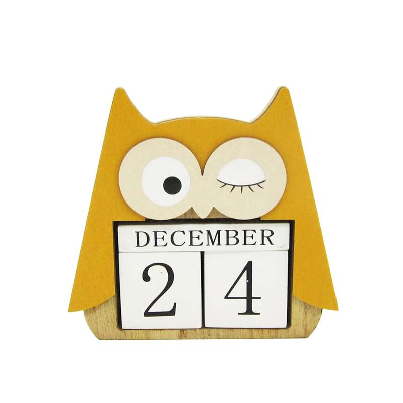Christmas Tabletop Decoration Owl Calendar Item JX06-23014