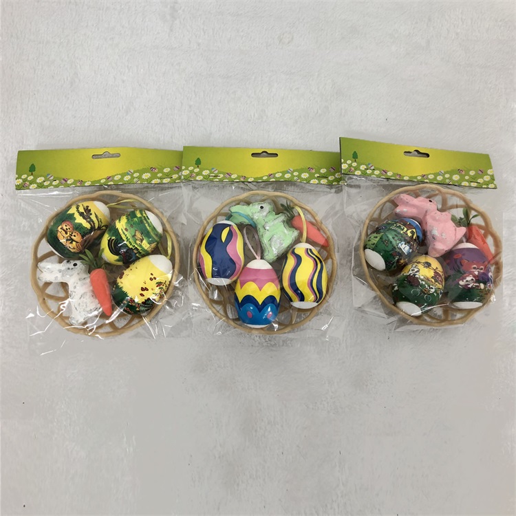 Foam Eggs In Nest Easter Hanging Decoration Item JX17-20077