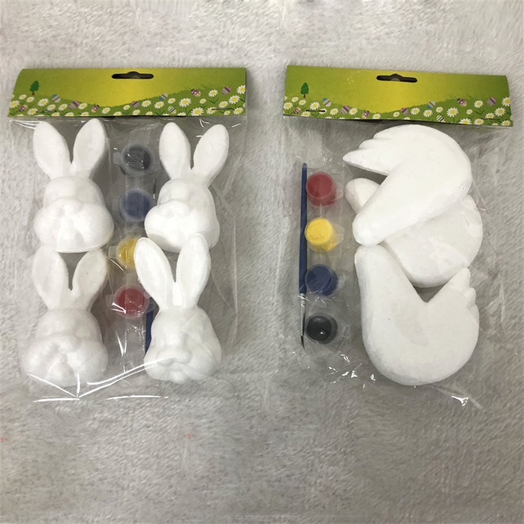 Foam Rabbit/Chook DIY Easter Decoration Item JX17-21075