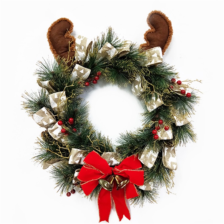 Christmas Rattan Wreath Hanging Decoration Item LC21-5072