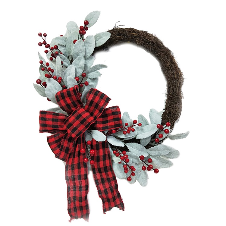 Christmas Rattan Wreath Hanging Decoration Item LC21-5084