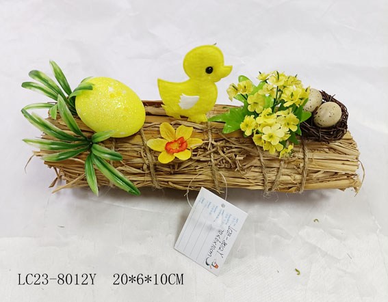 Easter duck sit on straw ItemLC23-8012Y