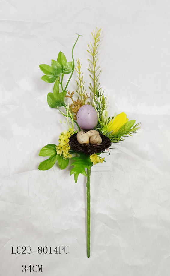 Easter decoration on stick with egg ItemLC23-8014PU